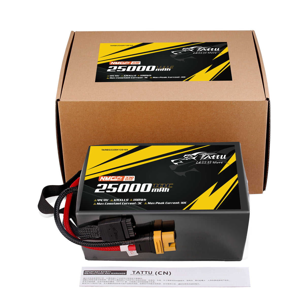 25000mAh 10C 44.4V 12S1P Lipo Battery Pack chinese